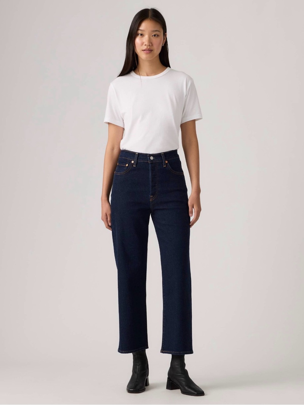 NWT Levi’s Ribcage Straight Ankle High Rise Jeans Dark Wash 28x27